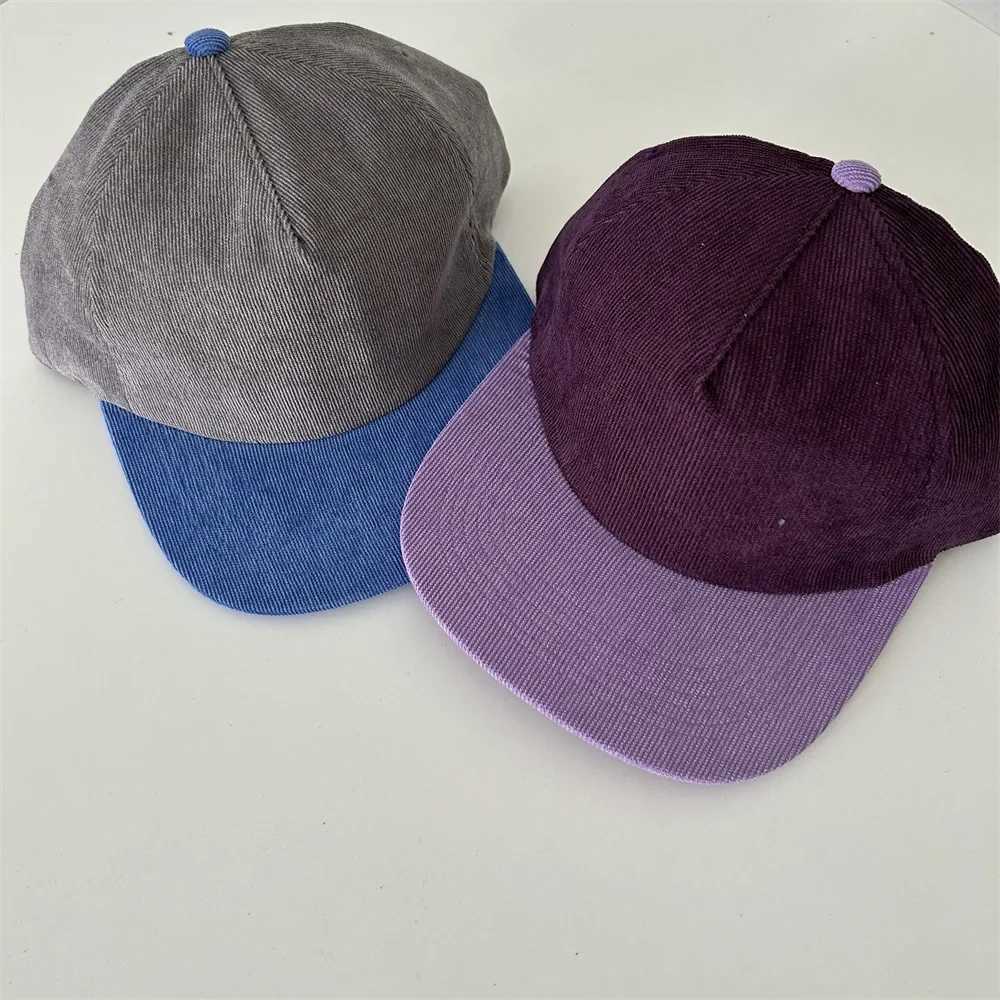 Autumn and winter new womens denim hat solid color retro plain weave hat Peaked hat retro Versatile warm mens baseball hat W241225