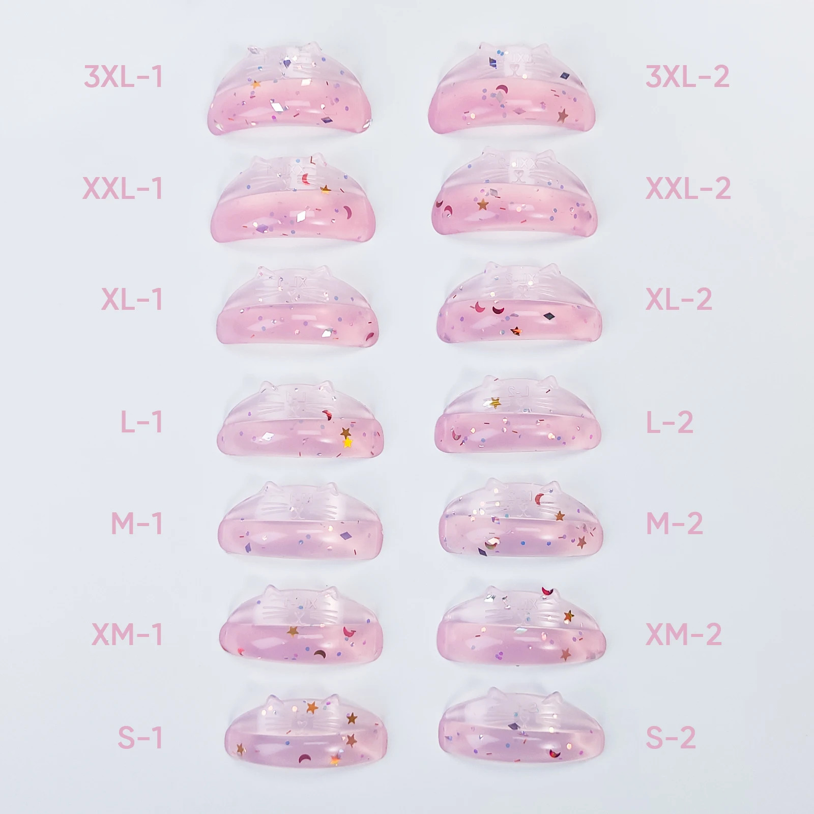 Libeauty 7 Pairs Reusable Silicone Eyelash Rod Sticky Lash Lift Pads 3D Eyelashes Extension Curler Accessories Makeup Tools 250103