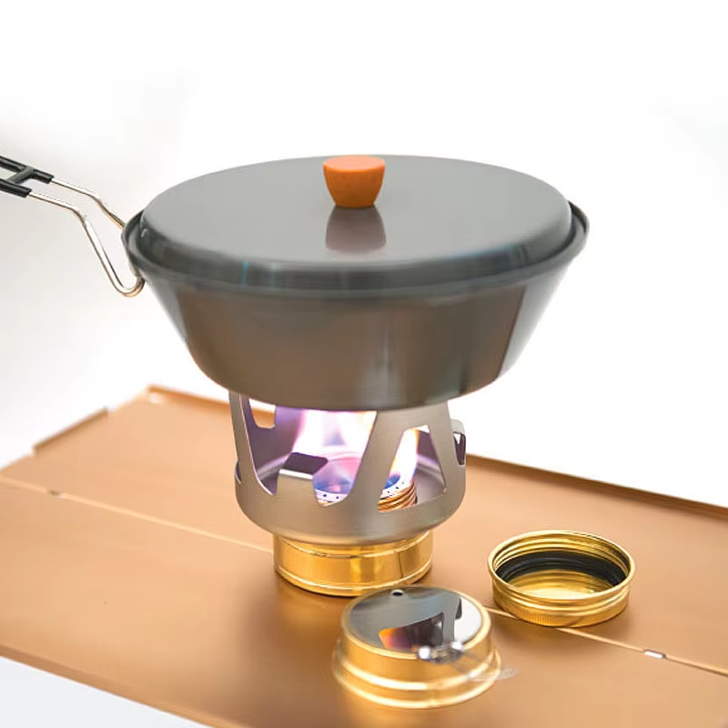 Outdoor alloy alcohol camping stove folding mini stove