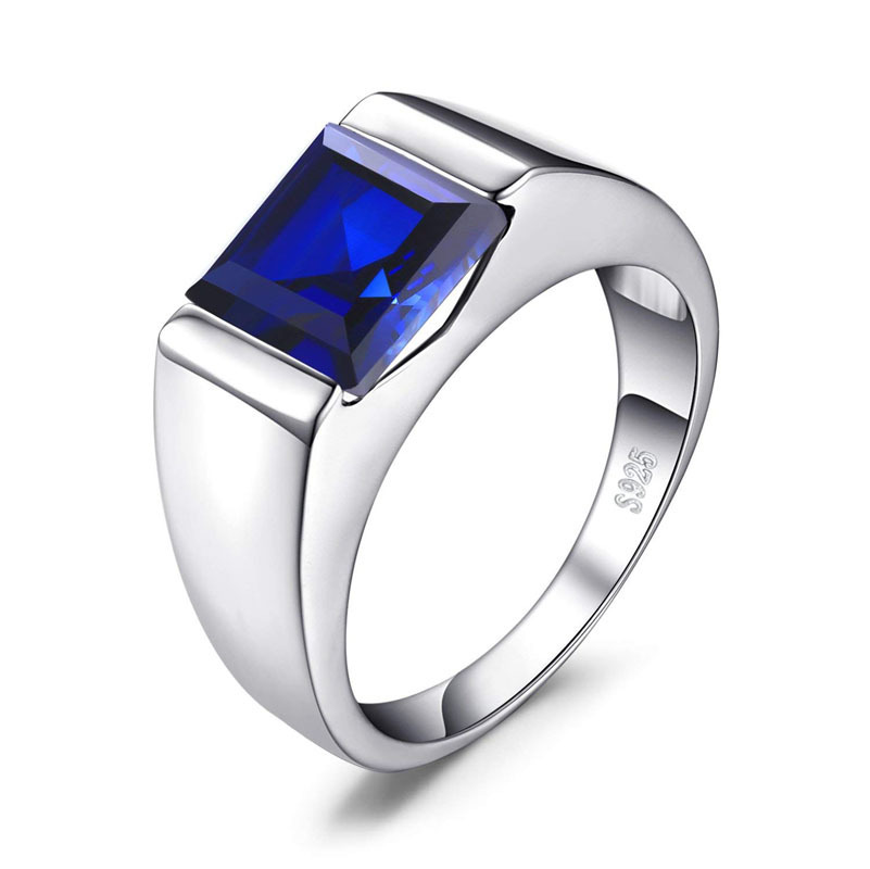 Choucong Brand Elegant Wedding Rings Simple Fine Jewelry Real 100% 925 Sterling Silver Princess Cut Ruby Solitaire Eternity Elegant Engagement Men Rin