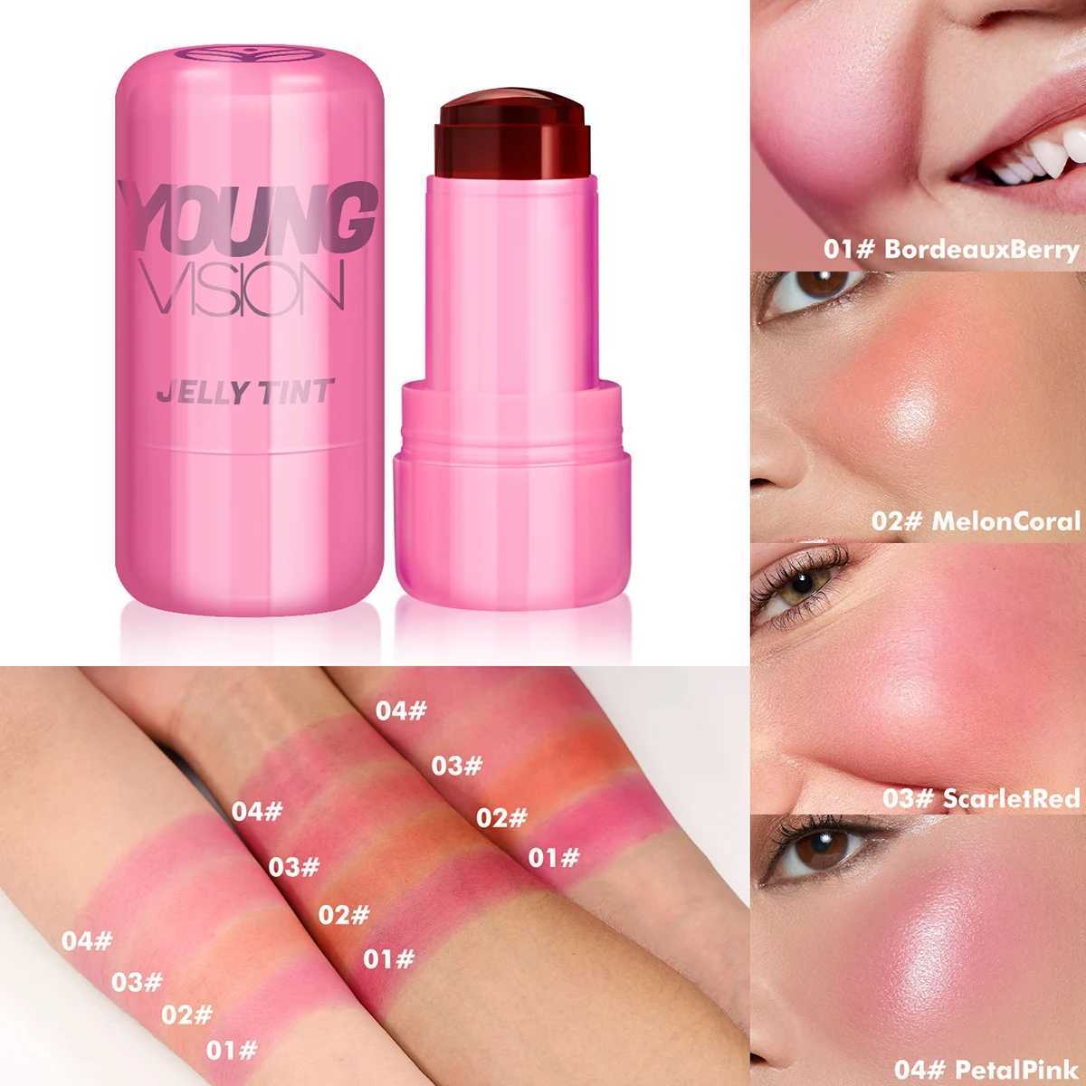VISION Multi-Color Jelly B Stick Q Pinberry Lip Dye Stick for Lip and Cheek Natural and Easy Tinting Lip Gloss StickXJ241225