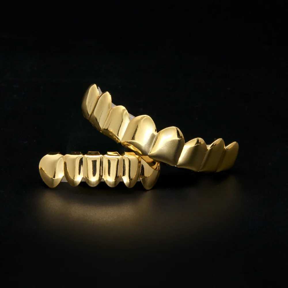 NEW Pure Bling Teeth Grillz Top Bootom Dental Mouth Punk Teeth Cs Cosplay Party Tooth Rper Hip Hop Jewelry TG029XJ241225