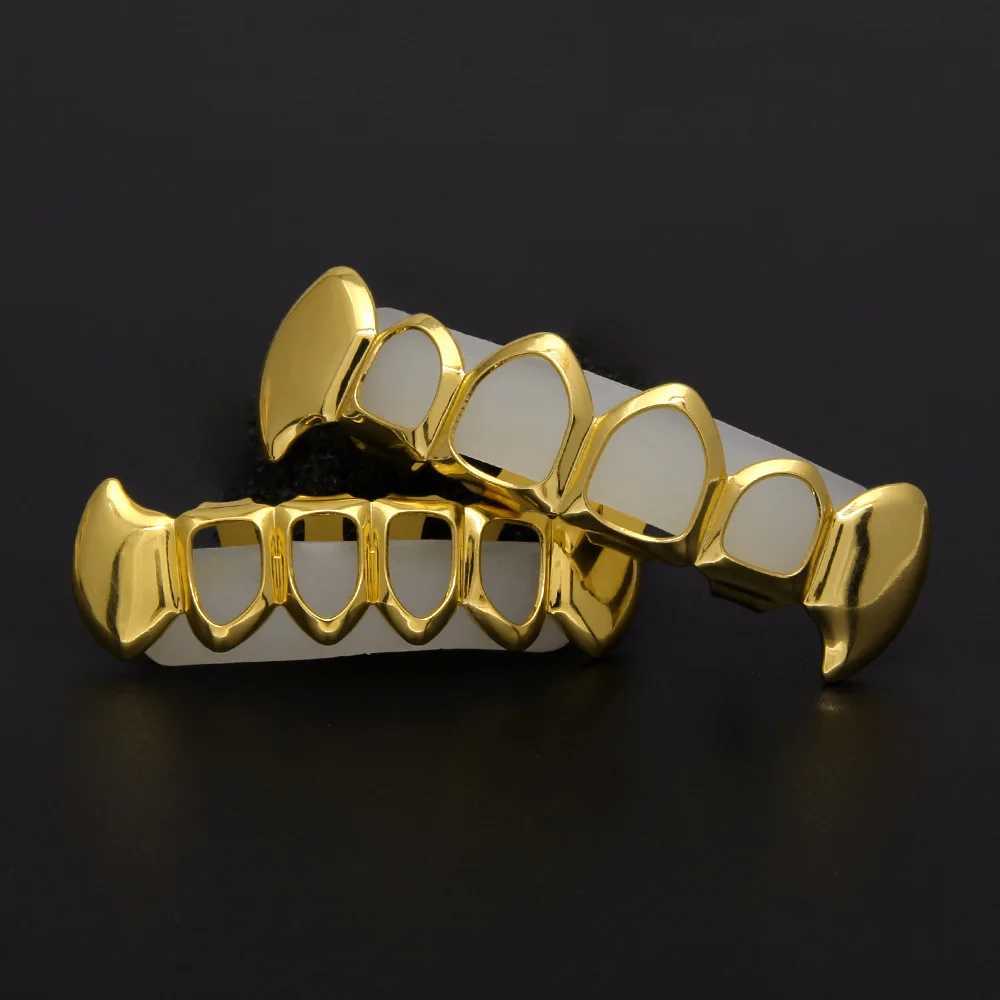2022New Bling Teeth Grillz Top Bootom Dental Mouth Punk Teeth Cs Cosplay Party Tooth Rper Hip Hop Jewelry TG005XJ241225