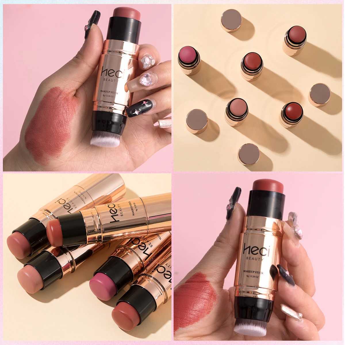High Pigment B Stick Lightweight Non-Greasy Waterproof Long-Lasting Contouring Eyeshadow Cheek Lip Stick Multi-Use MakeupXJ241225