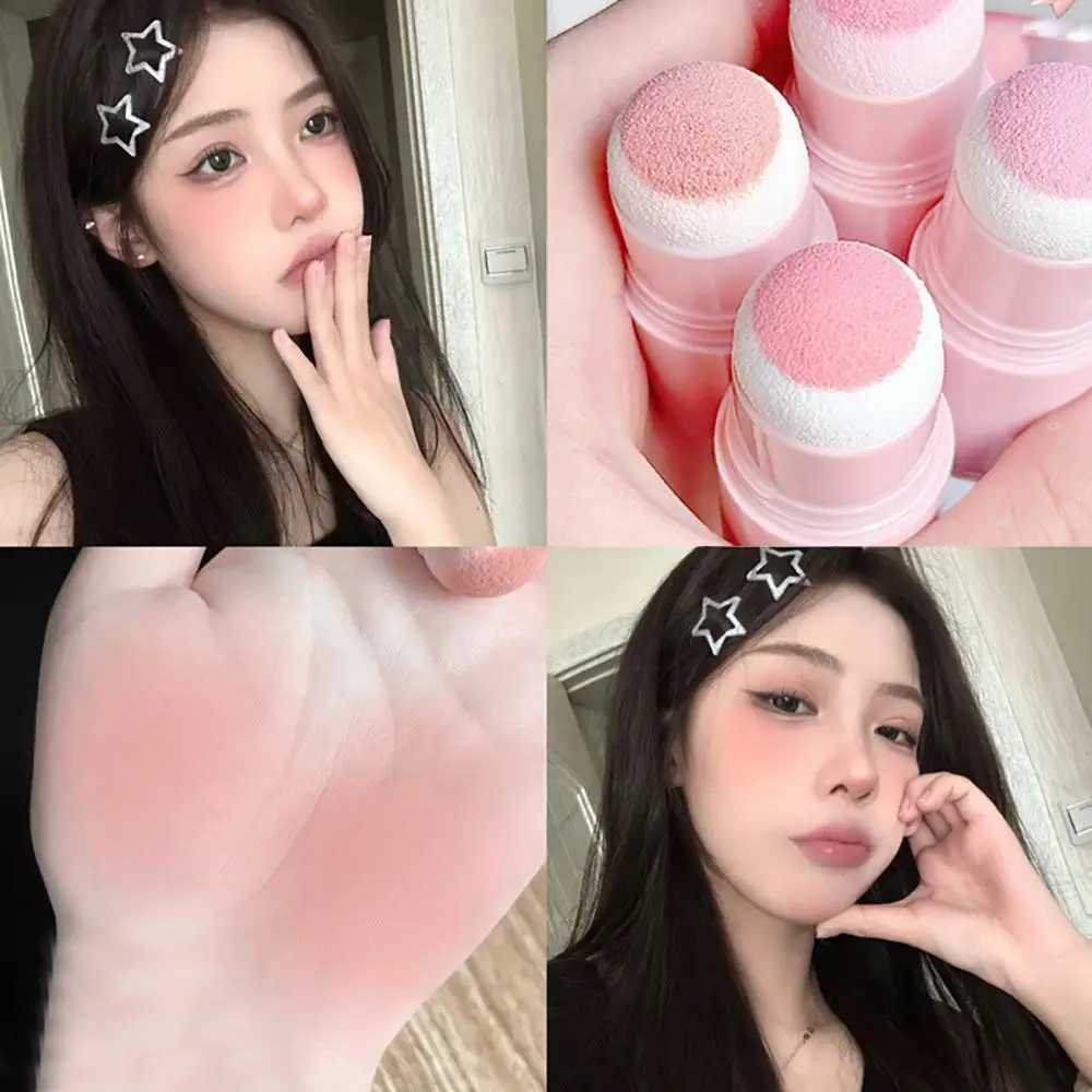 Cappuvini Natural Pink Color Ber Stick Face Ber Patting Powder Ber for Cheeks Cute Korean StyleXJ241225
