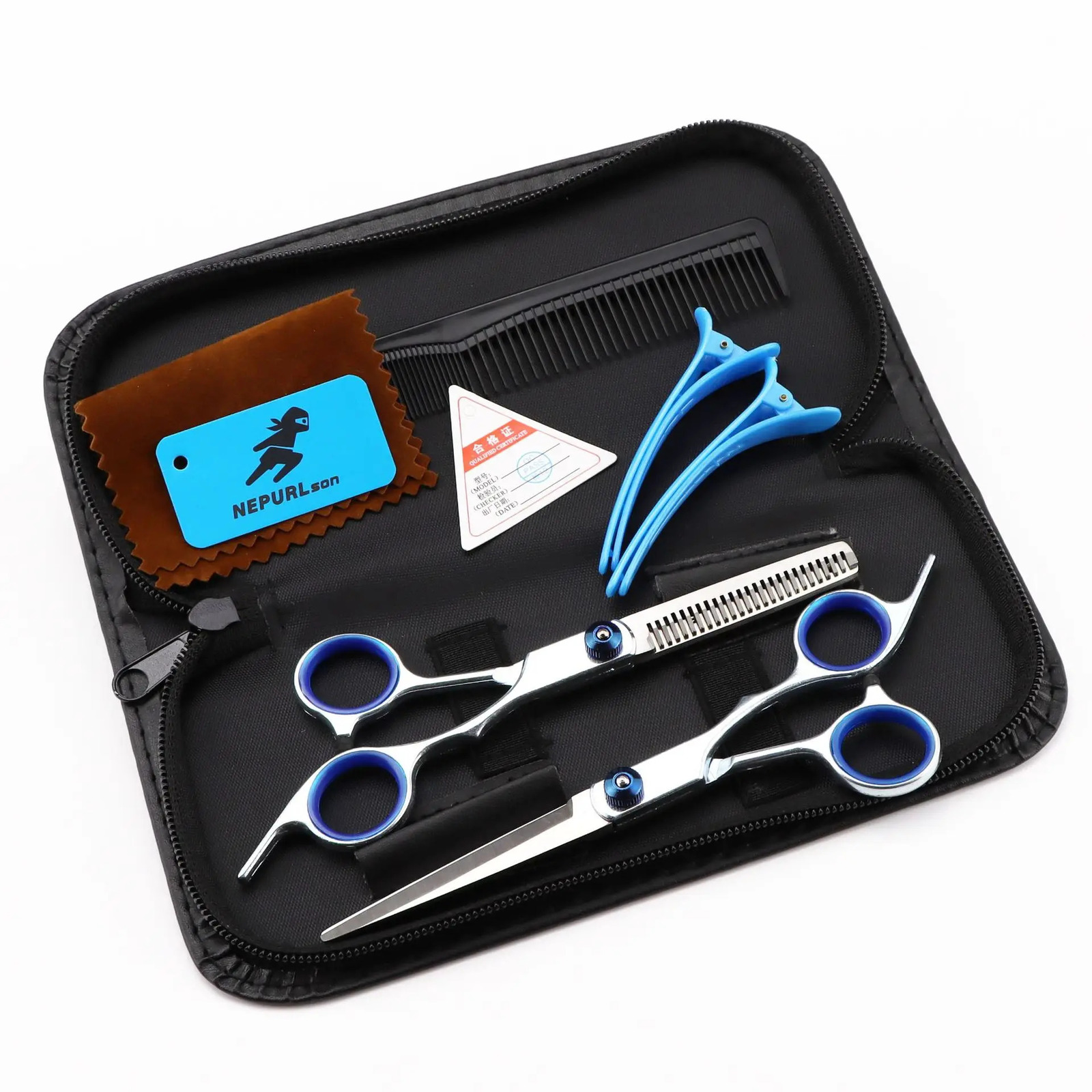 Hair Scissors 6 Stainless Hairdressing Scissors Barber Shop Hair Cutting Scissors Thinning Shears Haircut Set Drop 241225