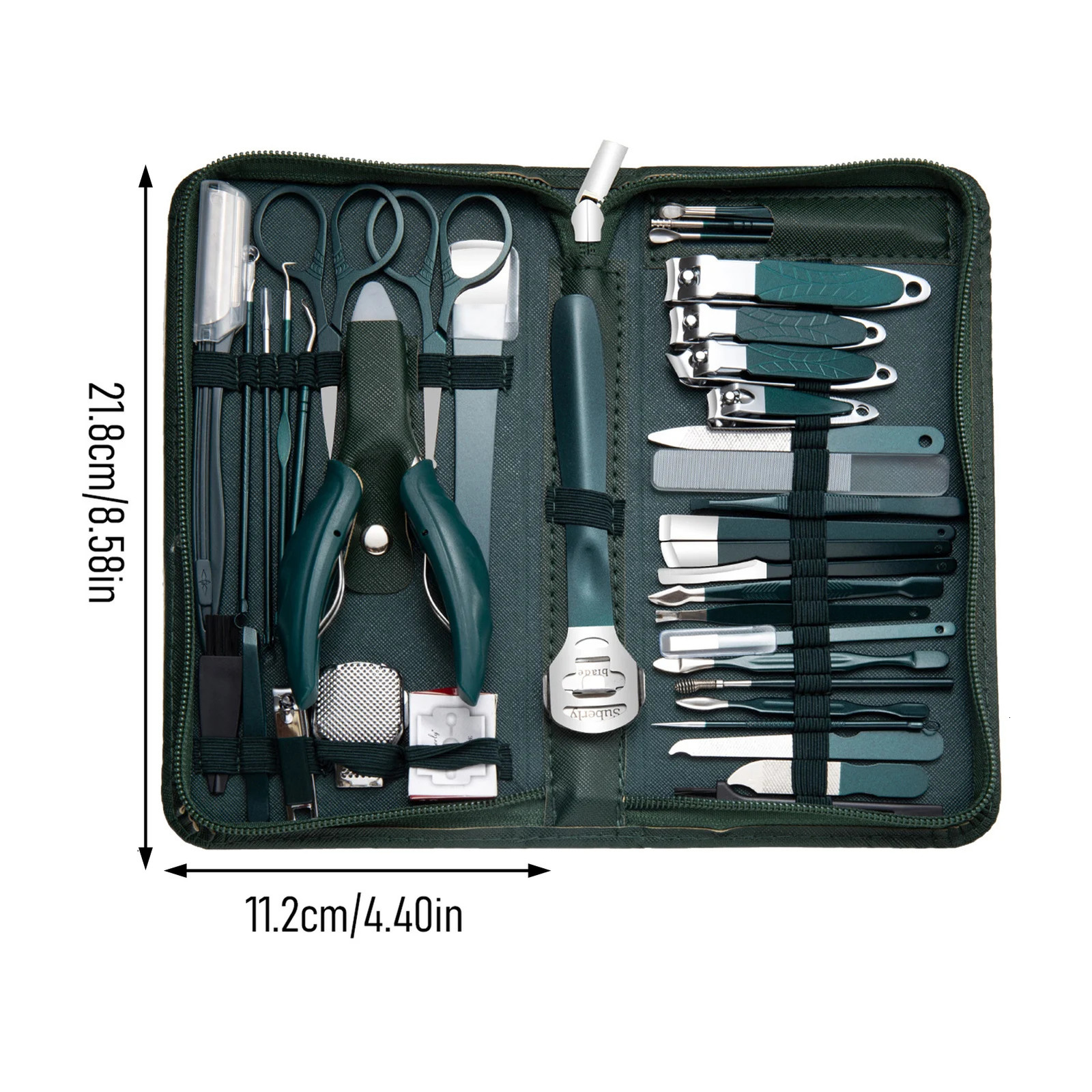 40PCS Professional Nail Clippers tool set Stainless Steel Pedicure Manicure Kit Wear-resistant Nails Art Scissor Nail Care Tools 241225