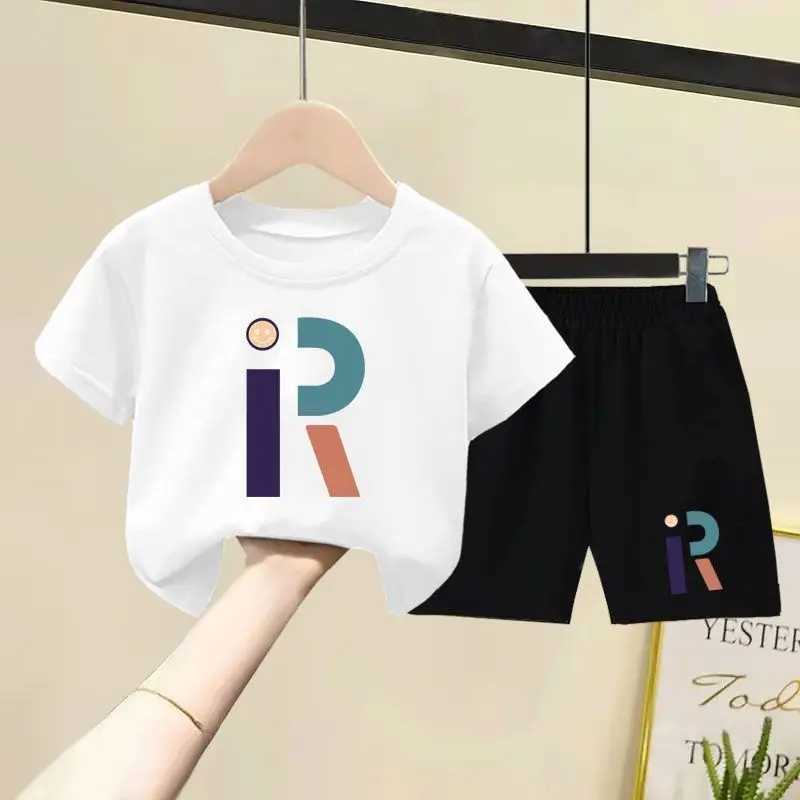 Clothing Sets Summer Kid Girl Clothes Set Chidlren Boy Letter Printed T-shirts and Shorts 2 Pieces Set Baby Casual Top Bottom OutfitsY241225CYPU