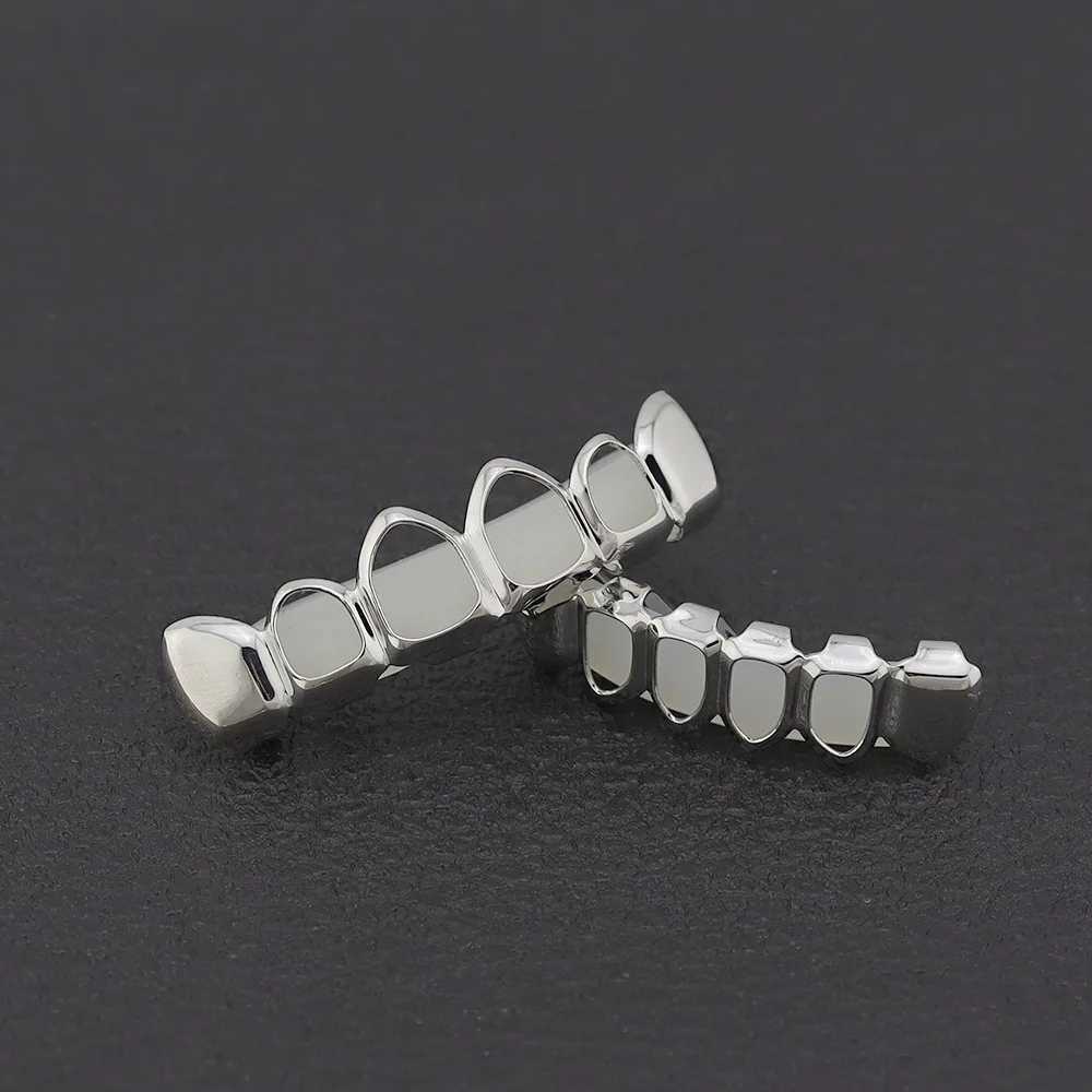 Hip Hop Teeth Grillz Gold Plated Dental Grills Rock Tooth Grillz Cs Crystal Teeth Cs Halloween Vampire ToothXJ241225