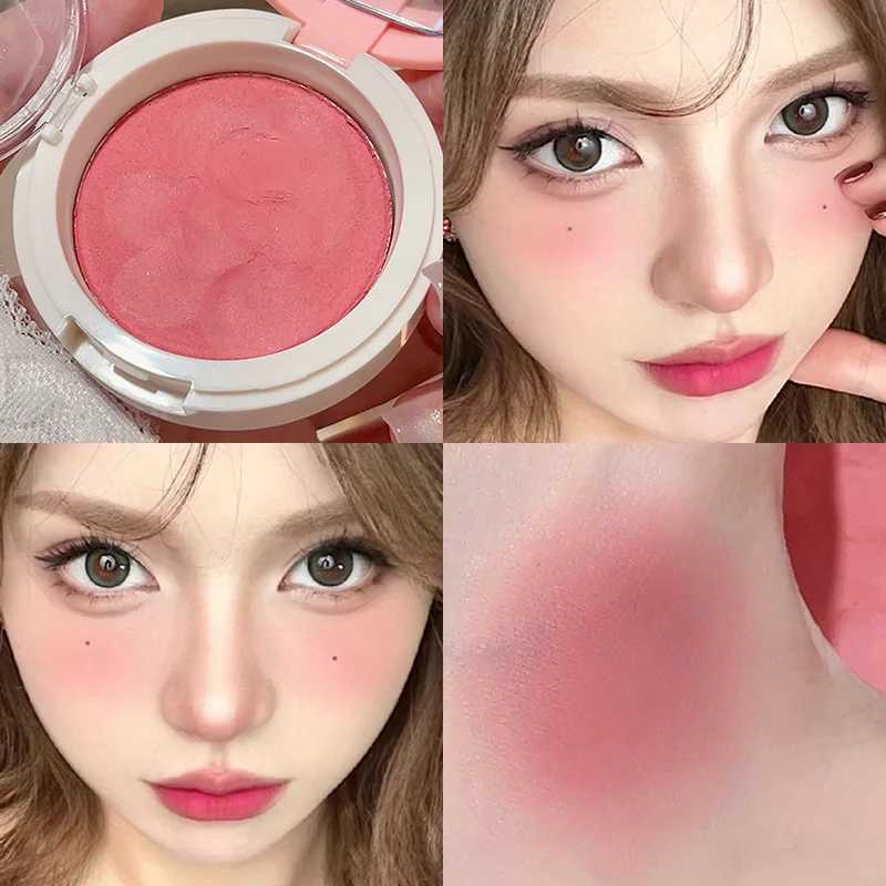 Air Cushion Ber Mud Matte Velvet Mist Smooth Cheek Tint Peach Pink B with Puff Rubor Korean Dupes Makeup Women CosmeticsXJ241225
