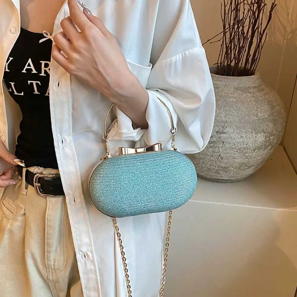High Quality Portable Bow Banquet Bag Sparkling Wrist Bag Box Handbag Shoulder Bag Diamond Womens Clutch Bag T241225
