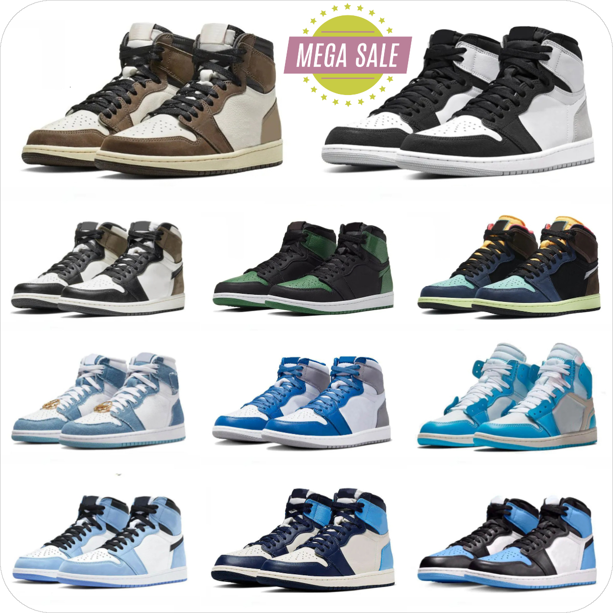 Trainers 1 Sports Basketball Shoes Men Women High Low True Turbo Blue Pine Lucky Green Tennis DARK Mocha Chicago OG Bio Hack Denim Pine Green Stage Haze Sneakers Y58