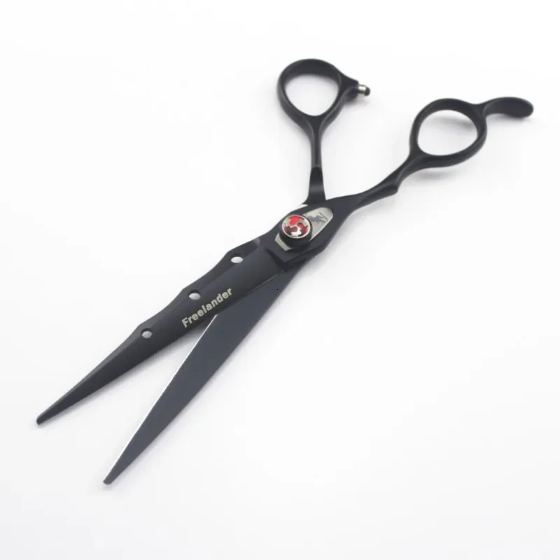 Professional Japan 440c Left Hand 7 Inch Cut Hair Scissors Cutting Barber Haircut Thinning Shears Hairdressing Scissors with Bag 241225