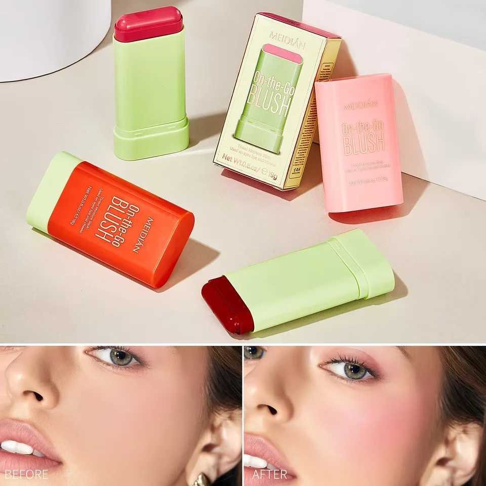 3 Colors Cheek Moistured B Stick Silky Brighten B Cream Ber Cosmetics Tubes Matte Makeup Lip Cheek Dual-use BerXJ241225