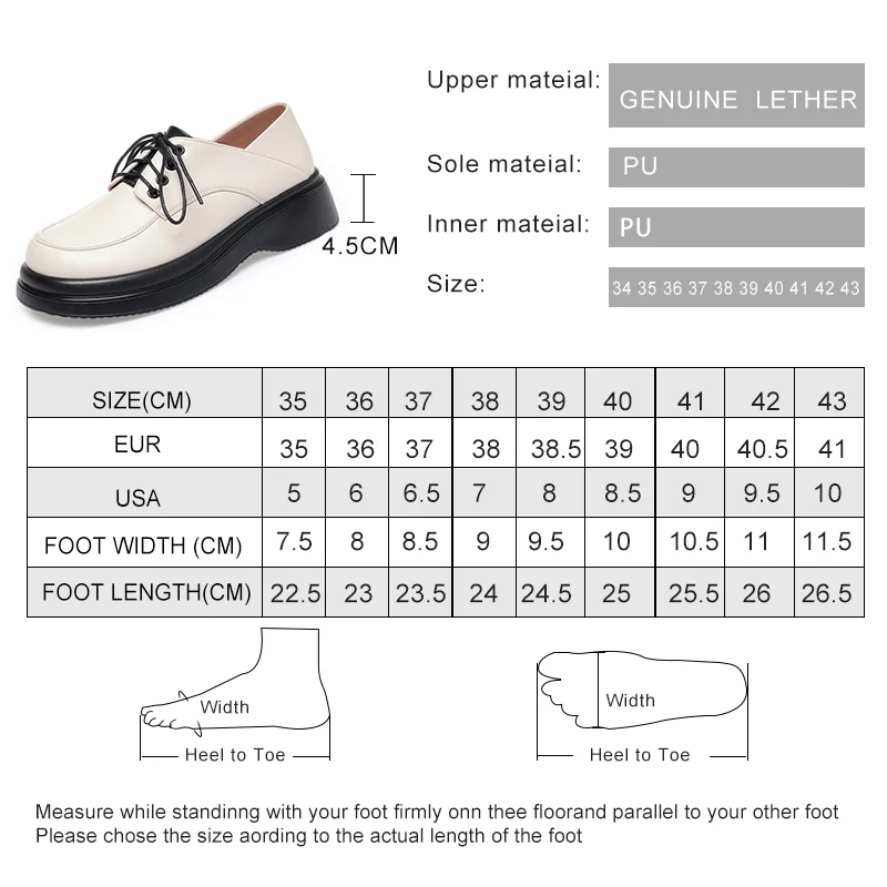 AIYUQI Loafers Women Genuine Leather Wedge Women's Spring Shoes Casual British Style Lace-up Women's Shoes
