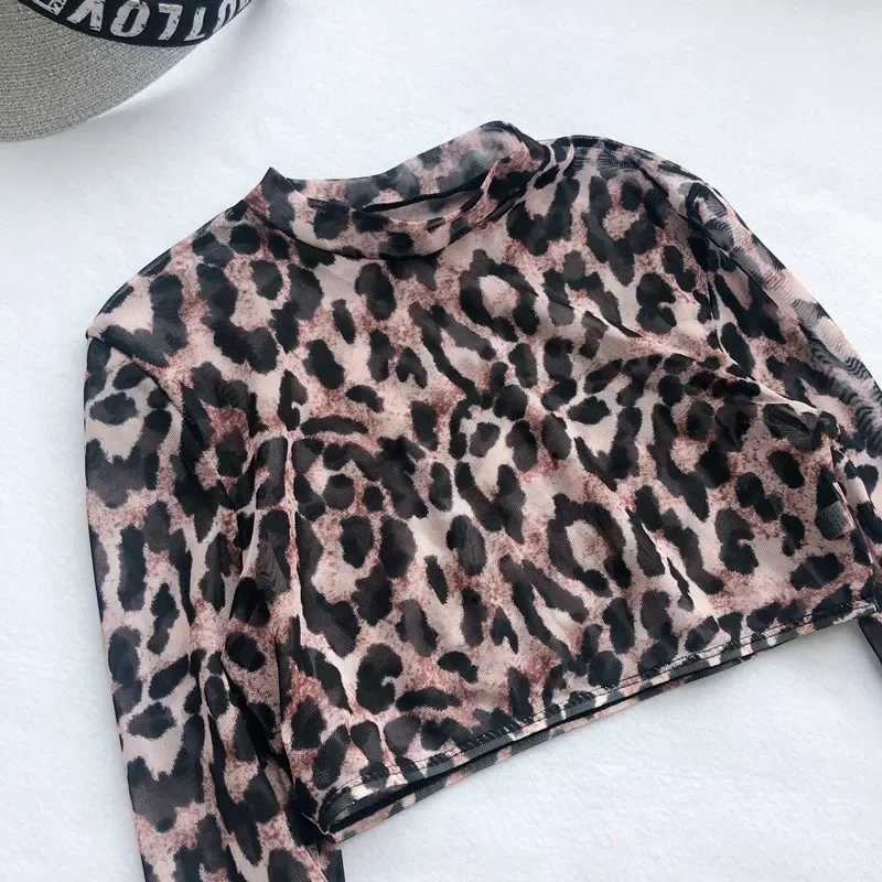 Long sleeved 3-piece swimsuit high cut leopard cover push up bikini independent sports bandage bathroom set thong swimsuitW241225