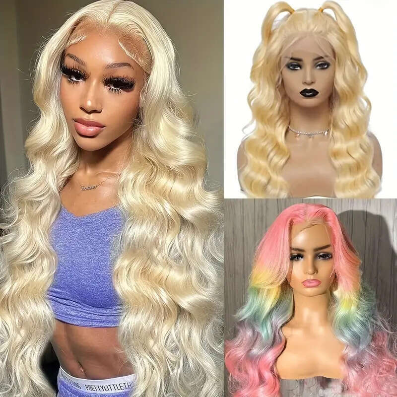 13 * 4 Front Lace Wig Women's Big Wave Long Curled Hair Natural Fashion Full Headset Kq1 Kq1