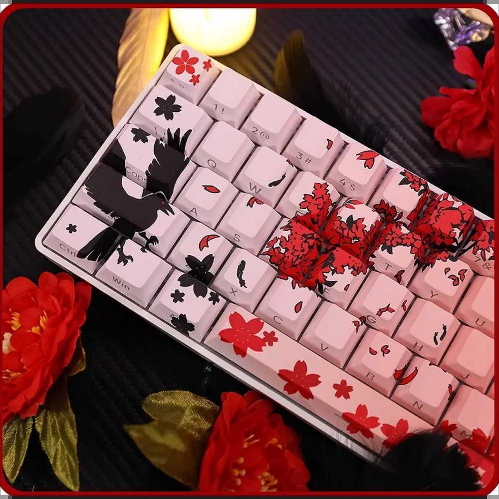 Machima Cherry Keycap Set PBT 135 Keys Side Engraved Translucent for MX Switch 60/84/90/104/108 Layout Mechanical KeyboardsXJ241225