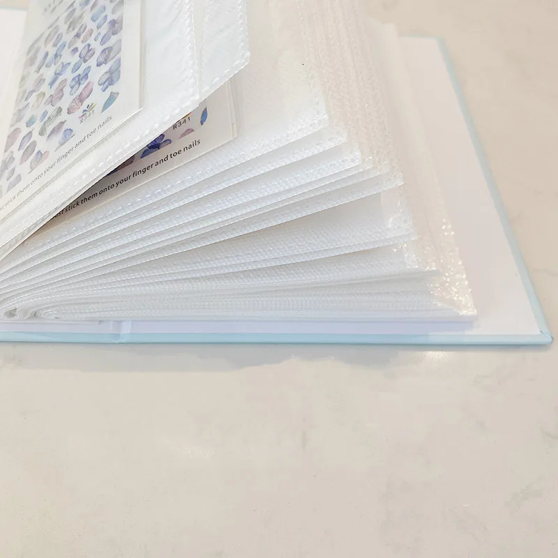 50Pages/100 Nail Stickers Storage Book Large Capacity Exhibition Po Album Card Package Manicure Sticker Manicure Notebook 241225