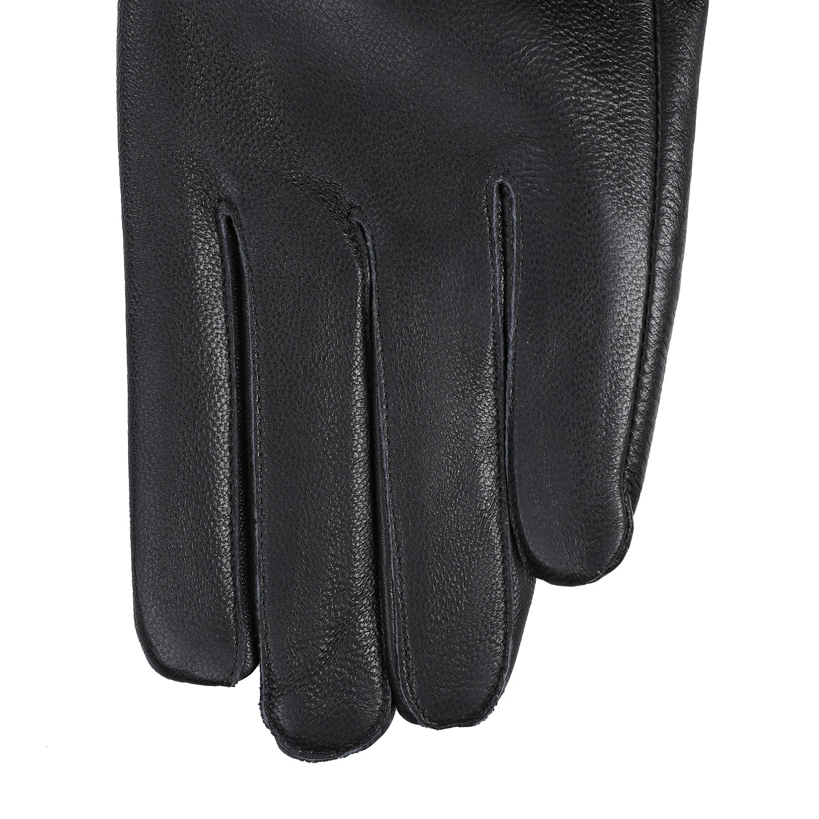 BOONJOVIA Women Genuine Lambskin Leather Gloves With Real Fox Fur Trim Cuff Winter Warm Driving Gloves-Velvet Lined 241225