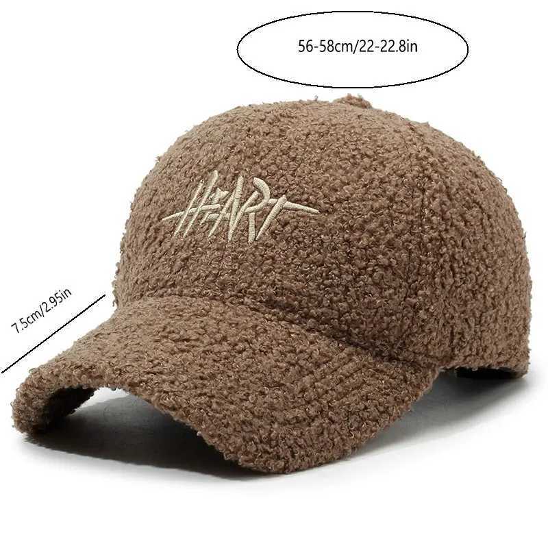 Autumn and Winter Hats Womens Casual Warm Baseball Hats Street Plush Solid Color Versatile Peaked Hats W241225