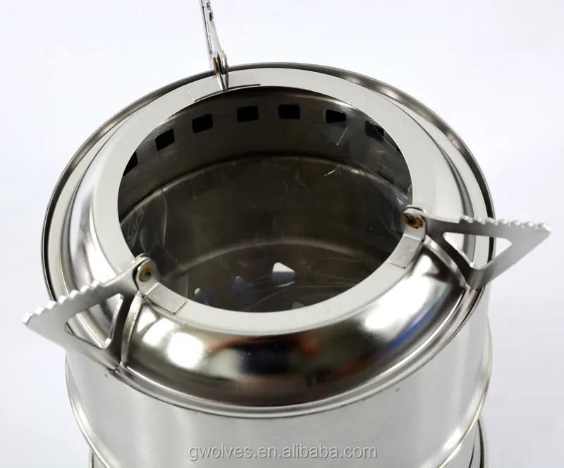 outdoor portable stainless steel camping wood stove burner