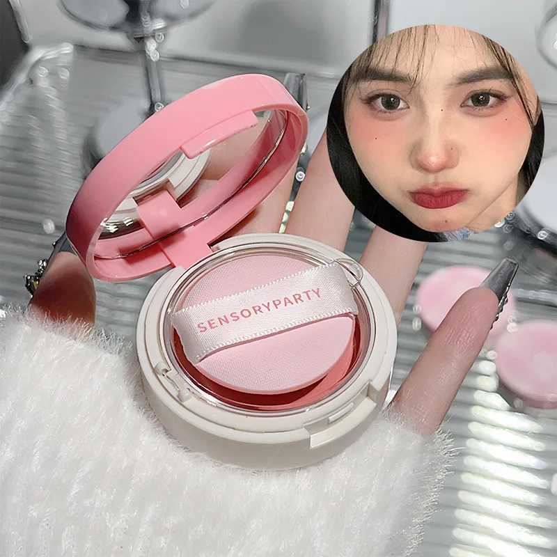 Air Cushion Ber Mud Matte Velvet Mist Smooth Cheek Tint Peach Pink B with Puff Rubor Korean Dupes Makeup Women CosmeticsXJ241225