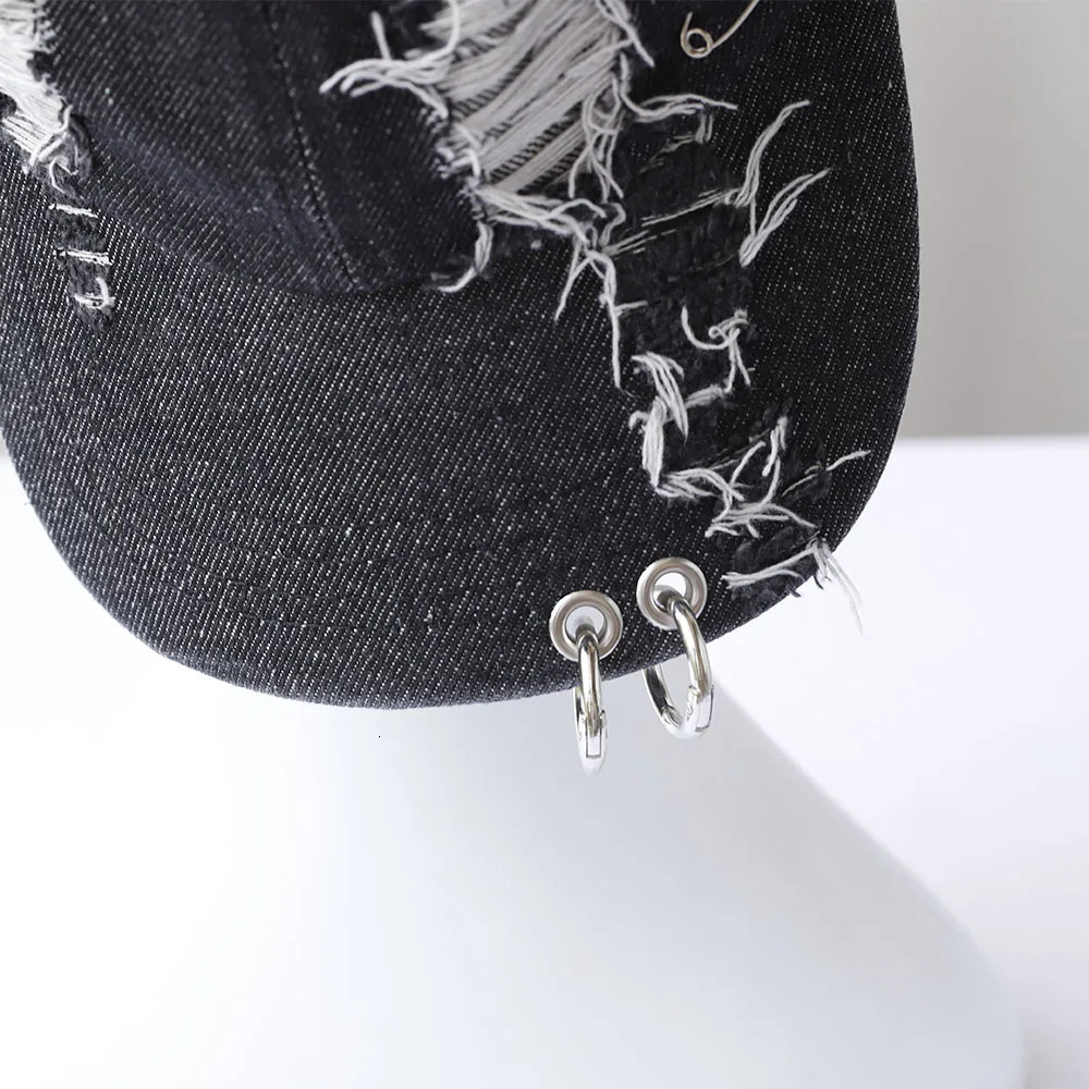 y2k Girl Graffiti Jeans Rabbit Ears Cowboy Baseball Hat Wash Graffiti Hip Hop Cap Women Men Party Team Baseball Cap 241225