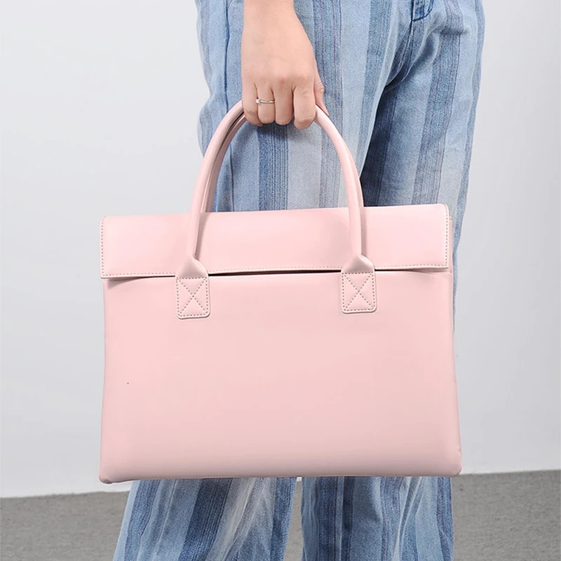 Large Capacity Custom Initials Laptop Bag PU Leather Business Office Student Briefcase Fashion Simple Notebook Computer Handbag 241225