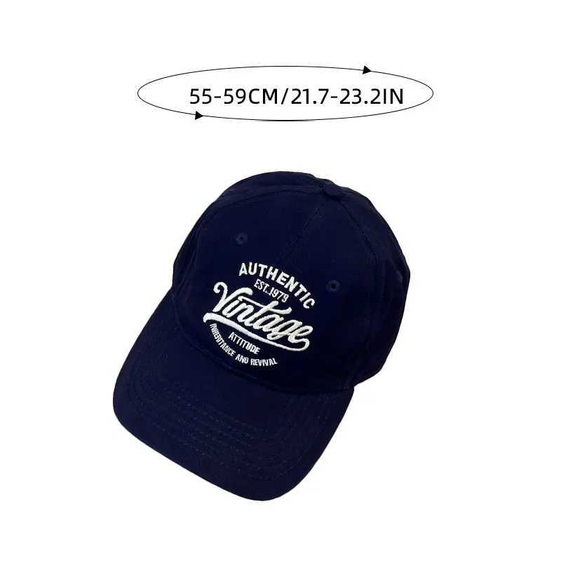 Retro letter baseball cap womens fashionable embroidery summer outdoor golf sun hat ponytail buckle foot cap W241225