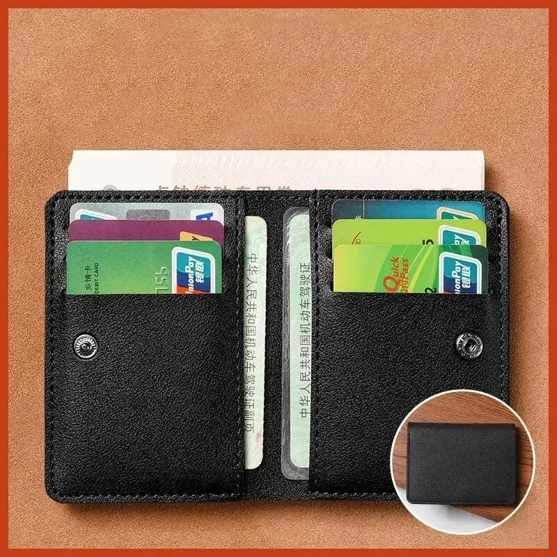 PT037,Classic Designer PU Leather Small for Men TLXT Short Simple Women's Fashion Ultra Thin Credit Card Bag Coin Purse Wallet