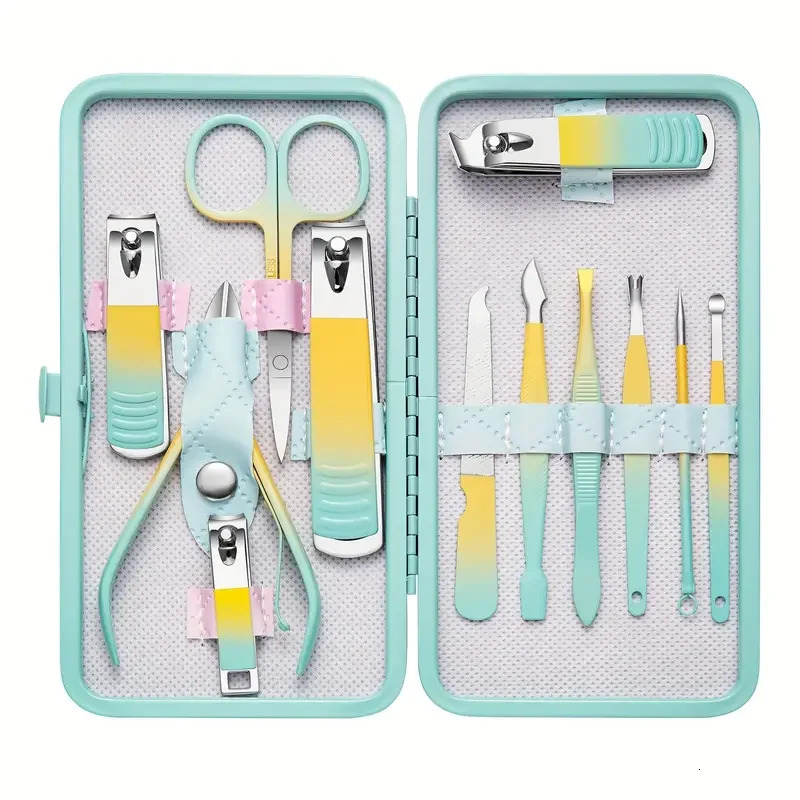 18pcs Nail Clippers Set Nail Clippers Set Stainless Steel Pedicure Kit Nail File Manicure Beauty Kit 241225