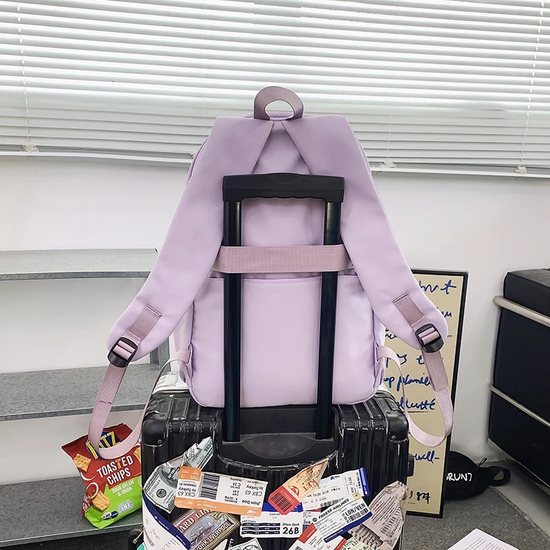 Large Capacity Backpack Women Unisex Travel Backpack Multi Pocket College Student Schoolbag For Teenage Girl Men Book Knapsack 241225