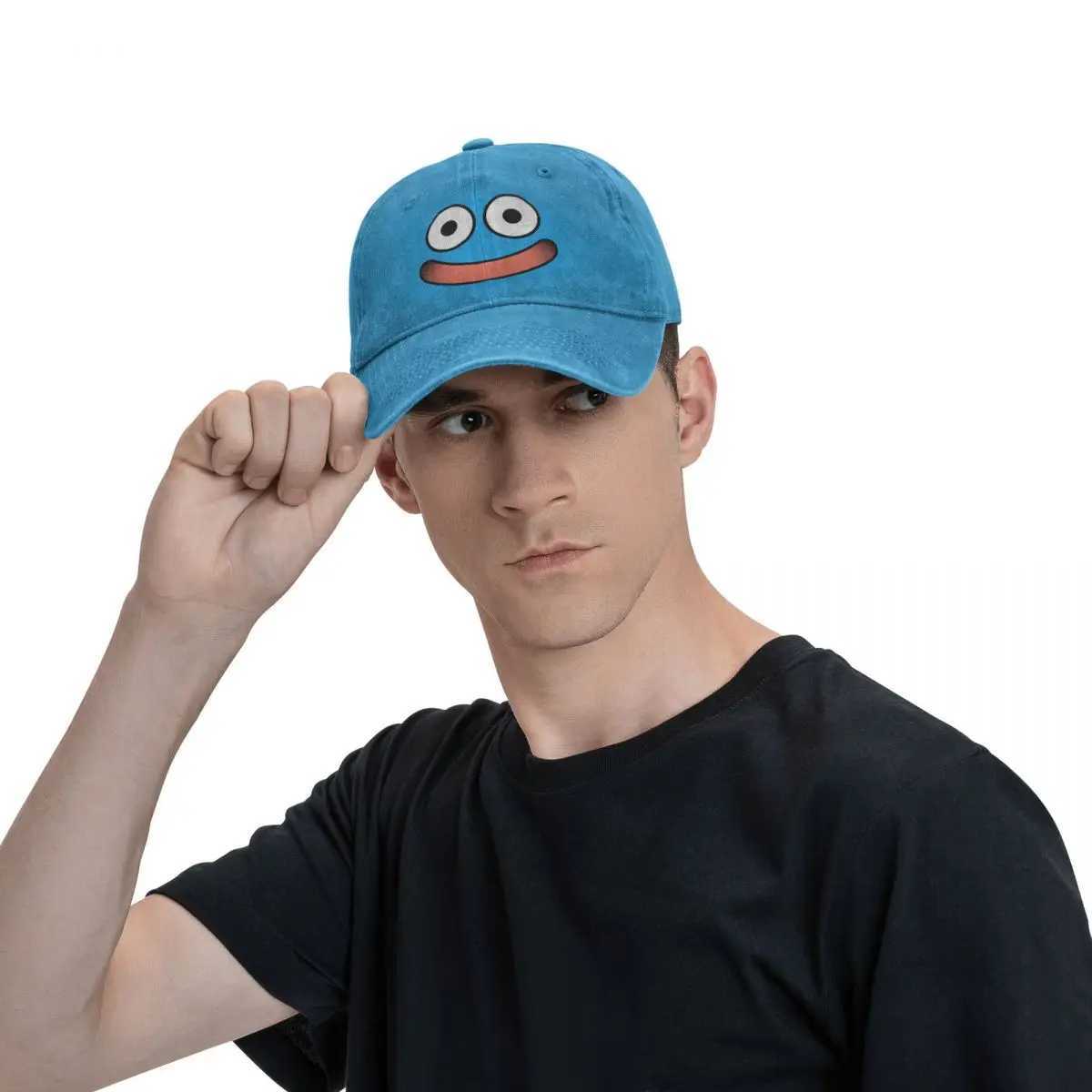 Summer Cap Sun Visor Slime Face Hip Hop Caps Dragon Quest Dragonlord Game Cowboy Hat Peaked Hats W241225