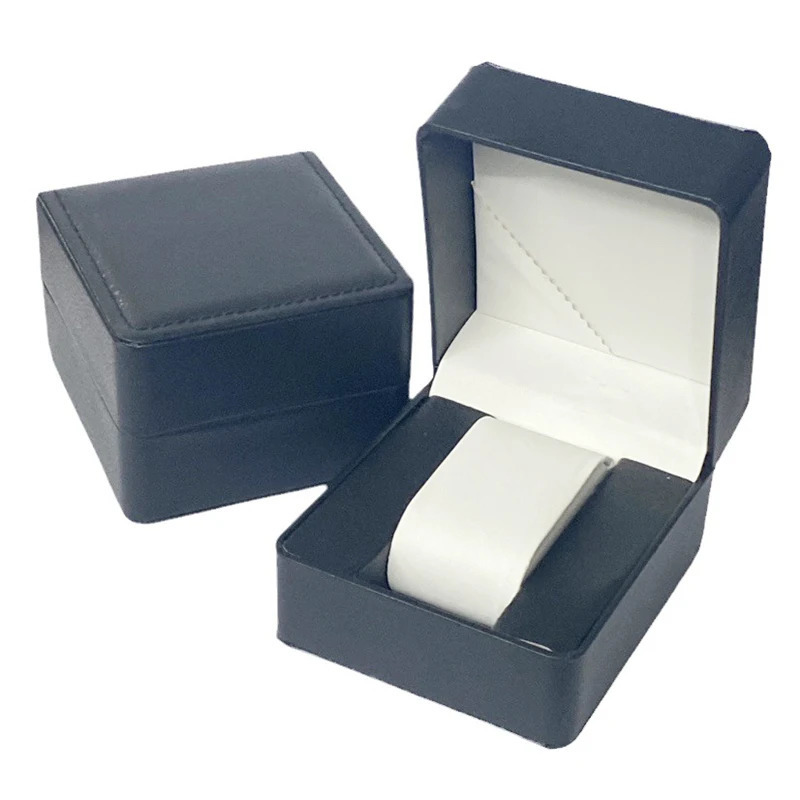 Fashion Single Watch Gift Box With Pillow Pu Leather Wristwatch Display Case Organizer Watch Storage Gift Box Black 241225