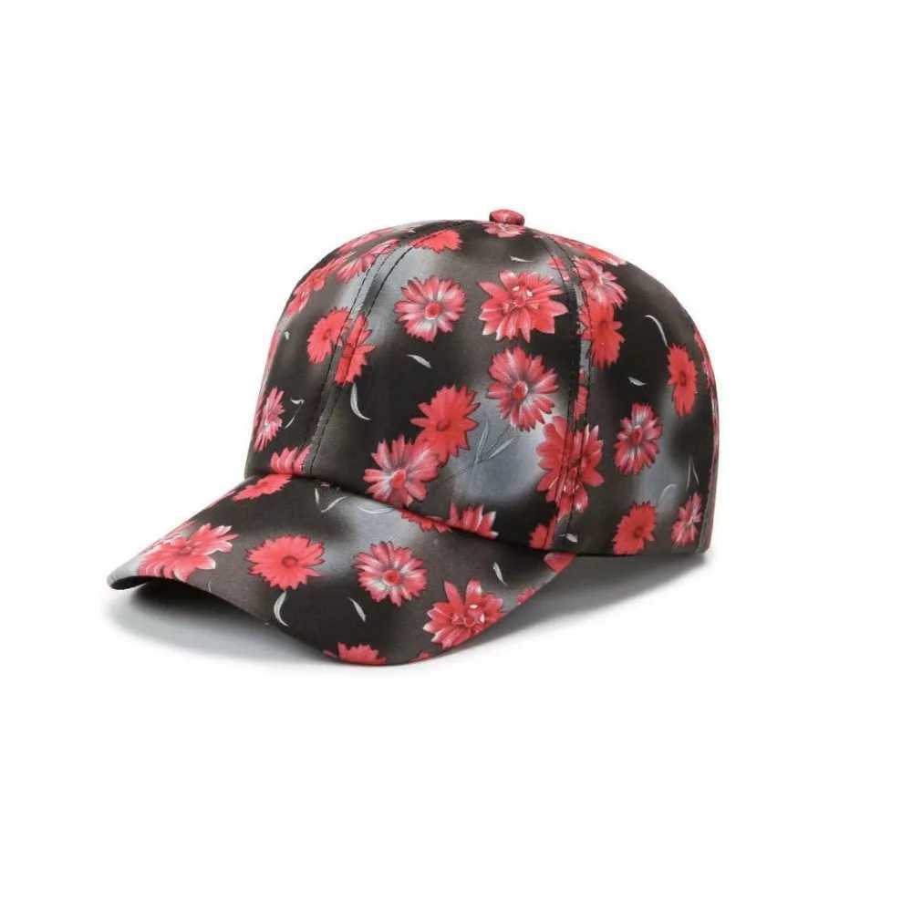 Floral printed cotton baseball cap fashionable adjustable breathable elegant Visors cap casual retro Peaked cap for women W241225