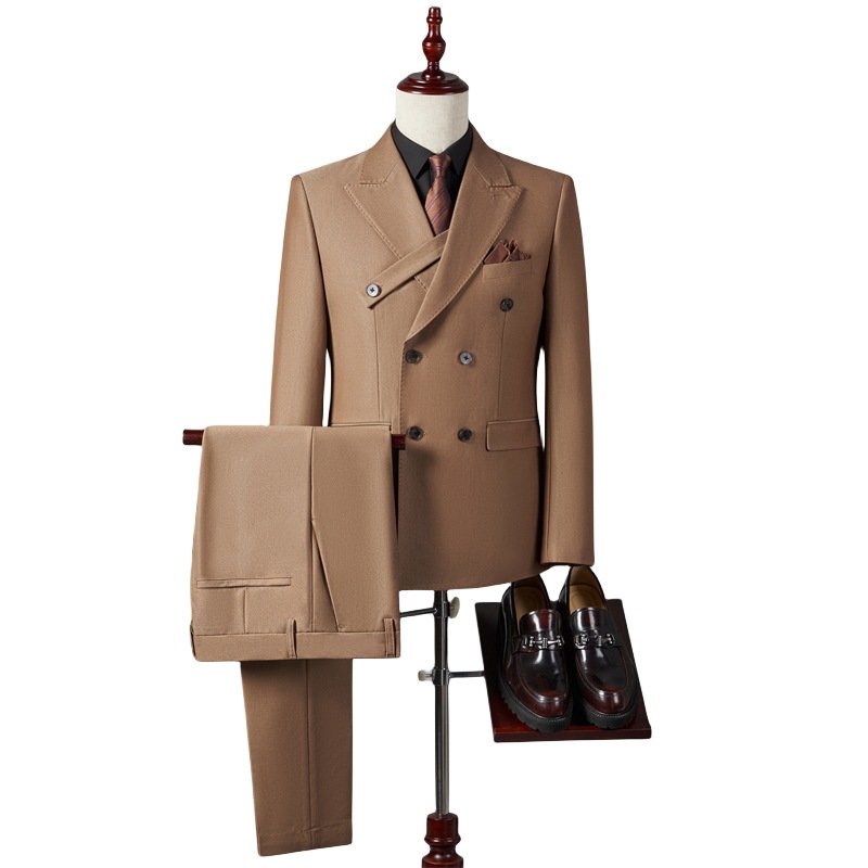 F12241Men's suits British style two-piece business casual suits men's formal slim groom wedding dress