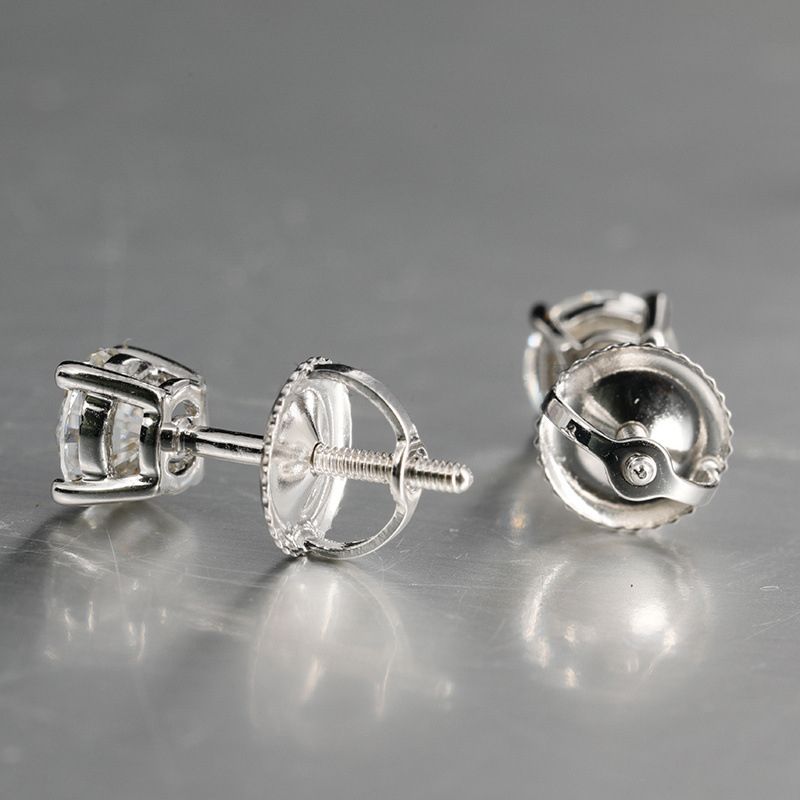 pass diamond tester VVS1 moissanite earrings designer for women men making of 925 sterling silver stud earrings screw back earring jewelry woman valen