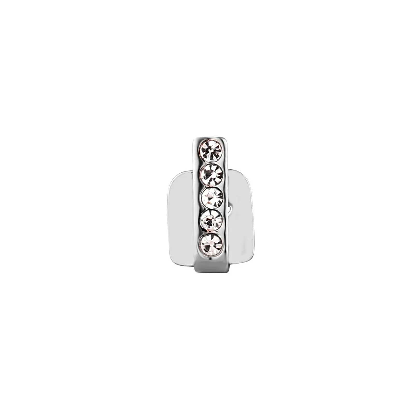 RACHELZ Hip Hop Single Vertical Bar Colorful Zircon Teeth Grill Punk 14K Gold Plated Tooth Cs Decor For Women Men Jewelry GiftXJ241225