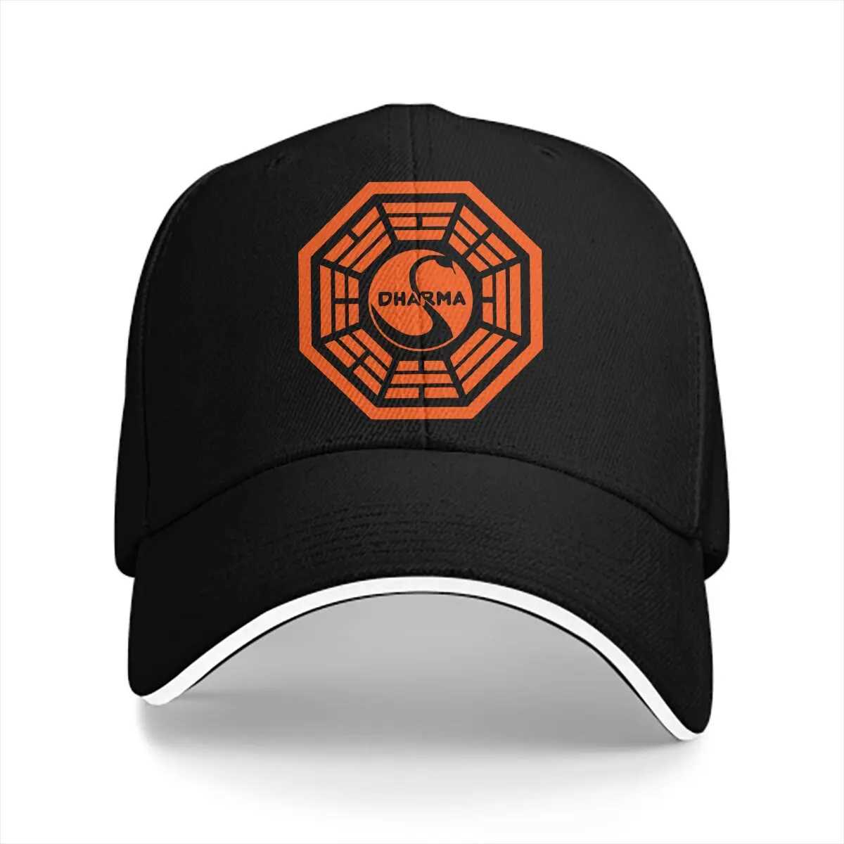 Summer Cap Sun Visor Dharma Red Hip Hop Cap Lost TV Show Peaked Hats Summer Hats W241225