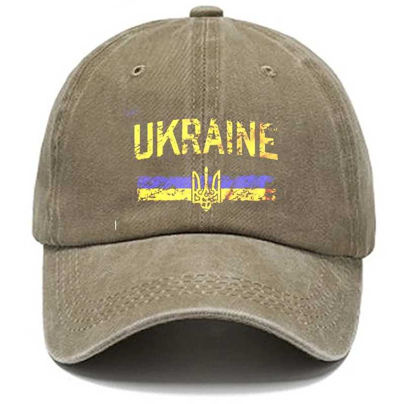New Ukrainian symbol emblem hat sun hat Ukrainian emblem flag hip-hop hat cowboy hat Peaked hat adjustable outdoor baseball hat W241225