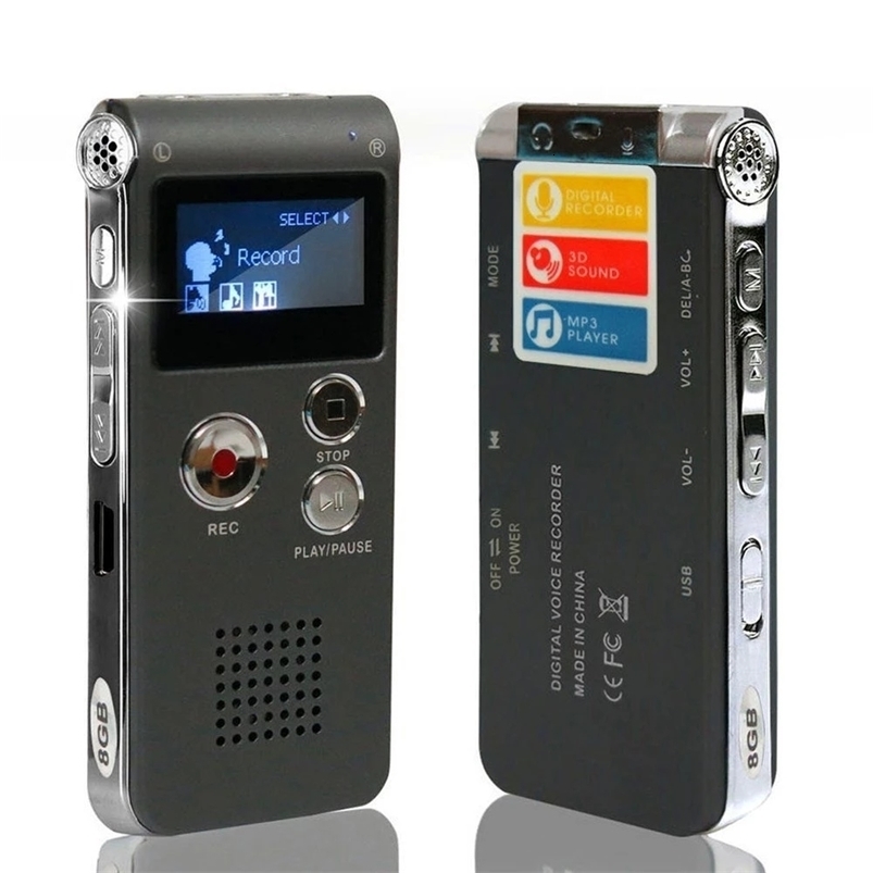 8GB Voice Recorder MP3 Player Mini Audio Recorder Professional Mini USB Flash Drive Recording Dictaphone 241225