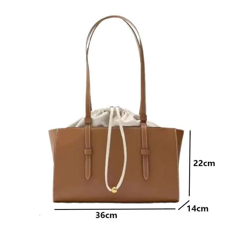 Women's Bags Handbag New Leisure Handheld Shoulder PU Leather Fashion Women Versatile Drawstring Closed Top Handle Bags Female Crossbody Bag