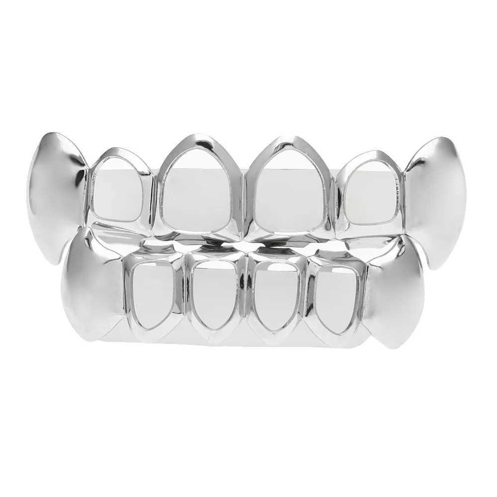 2022New Bling Teeth Grillz Top Bootom Dental Mouth Punk Teeth Cs Cosplay Party Tooth Rper Hip Hop Jewelry TG005XJ241225