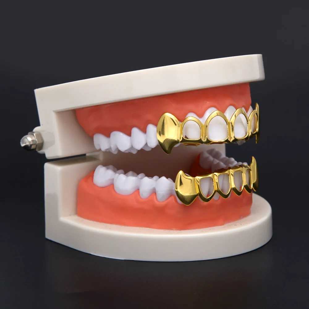2022New Bling Teeth Grillz Top Bootom Dental Mouth Punk Teeth Cs Cosplay Party Tooth Rper Hip Hop Jewelry TG005XJ241225