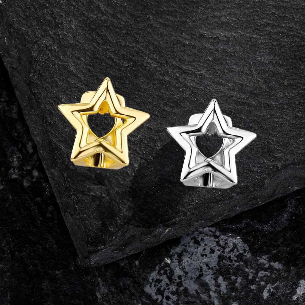 Punk Y2K Hollow Star Teeth Grillz Hip Hop Gold Silver Color Pentagrams Tooth Cs For Women Men Jewelry Party GiftXJ241225