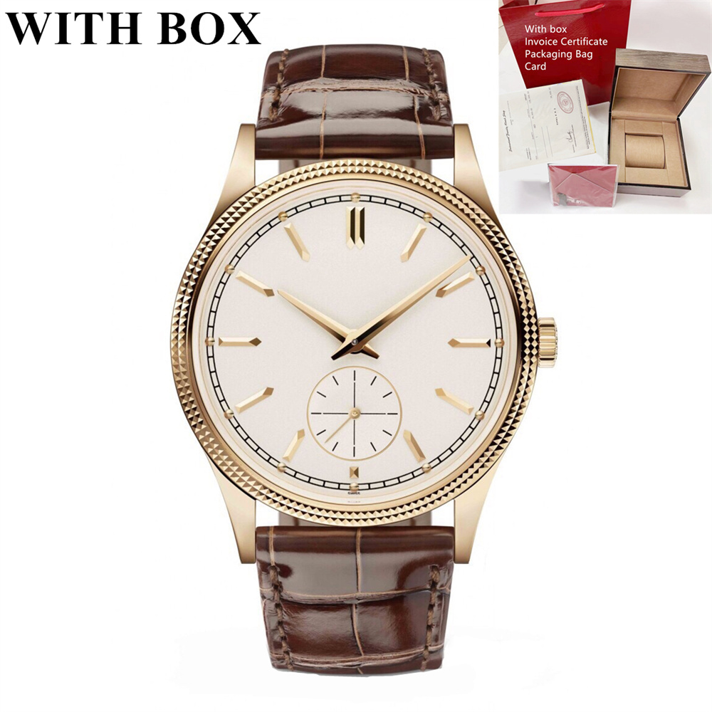 2024 NEW SWISS PTK 6119R Automatic Mechanical Watches Man Designer Movement Casual Leather Belt Rose Gold Stainless Steel Mens Watch Sapphire Glass Free shipping