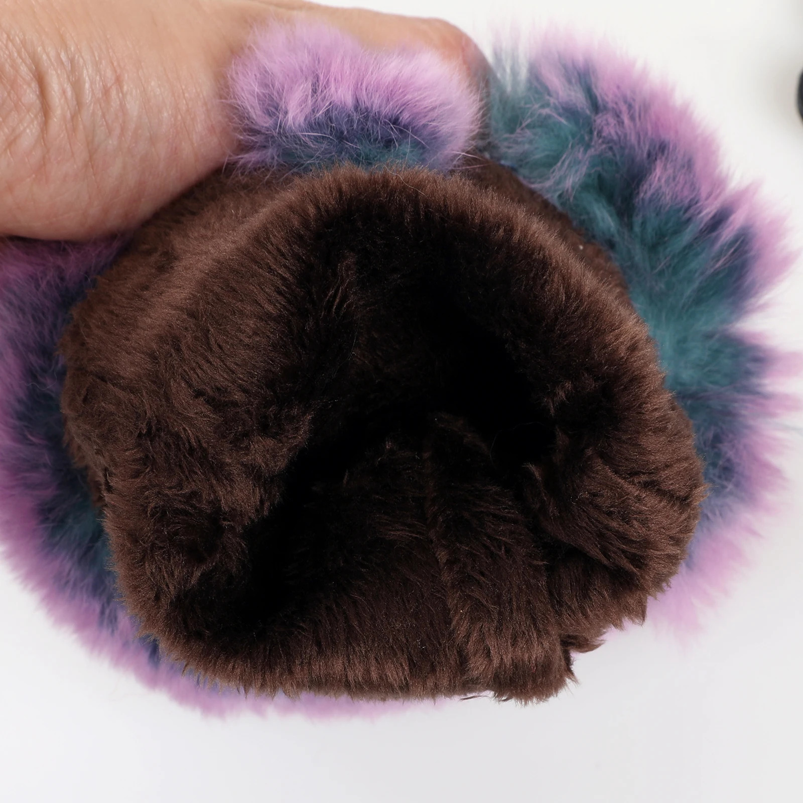 BOONJOVIA Elegant Womens Winter Warm Genuine Leather Gloves With Rex Rabbit Fur Trim Cuffs Velvet Lined 241225