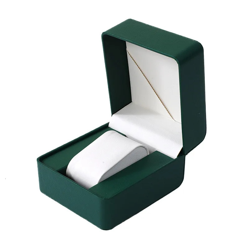 Fashion Single Watch Gift Box With Pillow Pu Leather Wristwatch Display Case Organizer Watch Storage Gift Box Black 241225