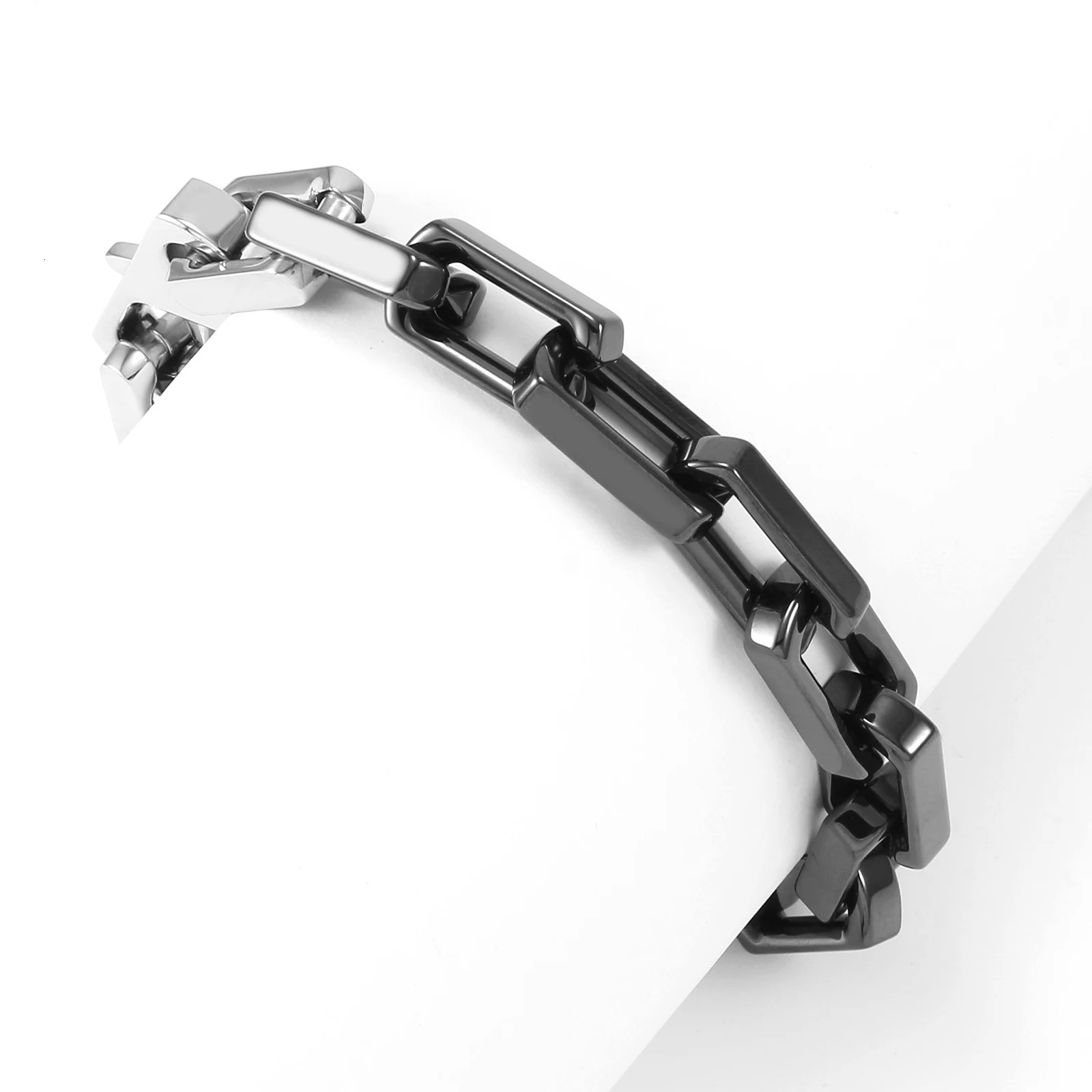 Ceramics Bracelets for Men Women Black Bamboo Branches Chain Hip Hop Jewelry Gift Waterproof Non-allergic Accessories 241225